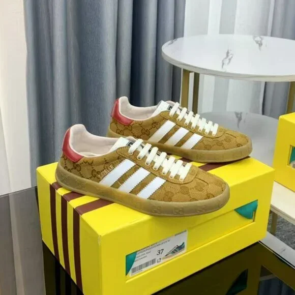 Adidas x Gucci Gazelle Sneaker Tan Monogram - Picture 6 of 8